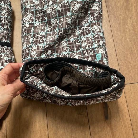 ORAGE WOMENS GIRLS SNOWBOARDING SKI PANTS W/ADJUST BAND brown aqua SZ 16 (XS/S) - Picture 15 of 16